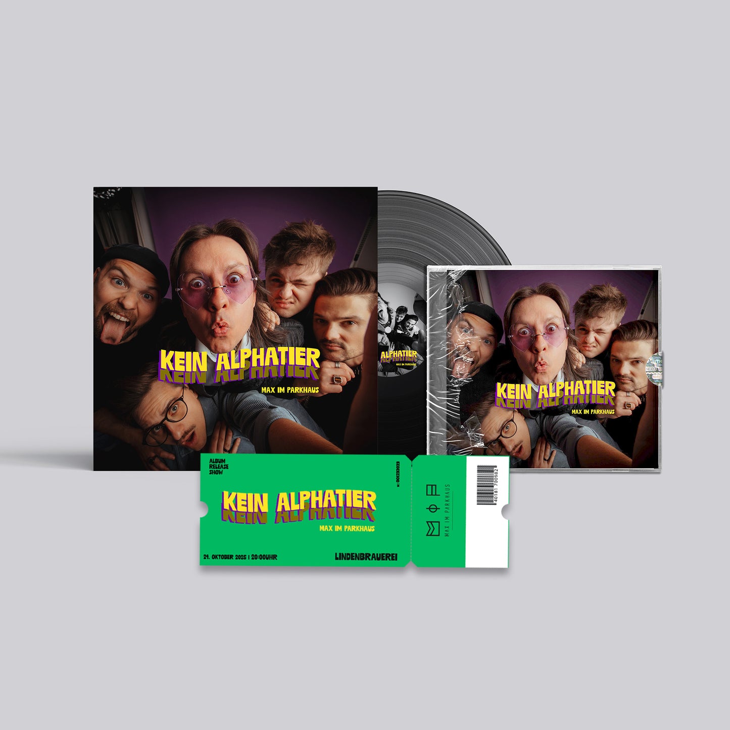 Bundle: Ticket + Kein Alphatier Vinyl + CD (Vorbestellung)